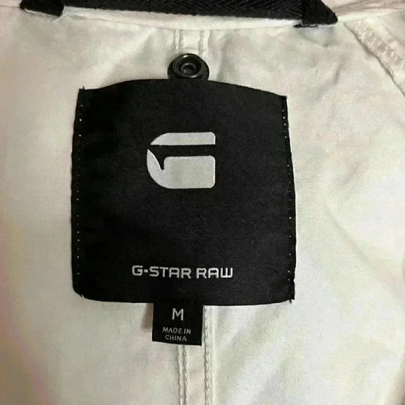 G Star Raw Long White Coat Size Medium - Picture 7 of 12